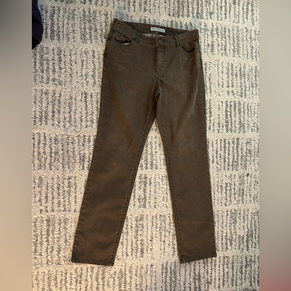 Chicos platinum denim gray ultimate fit slim leg jeans size 12 Tall - Picture 2 of 7